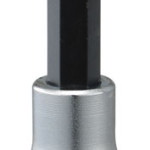 Насадка (бита) впресованная в головку 1/2", HEX, 12 мм, L = 80 мм KING TONY 403512