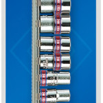 Набор торцевых головок 1/4", шестигранные, 5/32"-1/2", 9 предметов KING TONY 2509SR